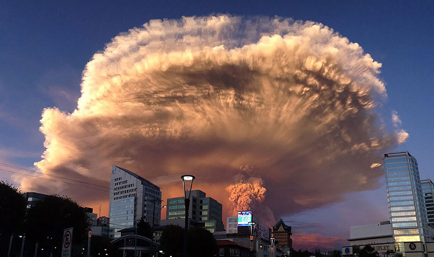 Volcano erupting right now in Calbuco, Chile. Source: IMGUR