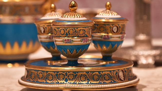 Catherine the Great’s Sevres banquet dinner service is a highlight of the exhibition. Photo: Ellen Smith