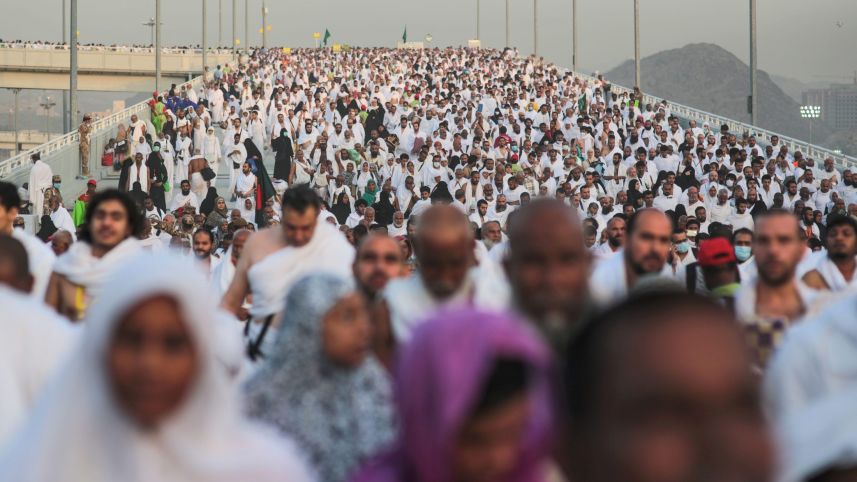 Hundreds of thousands of Muslim pilgrims on the first day of Eid al-Adha, in Mina near Mecca, Saudi Arabia, September 24, 2015. Photo: AP