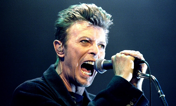 David Bowie on stage in 1996. Photograph: Leonhard Foeger/Reuters
