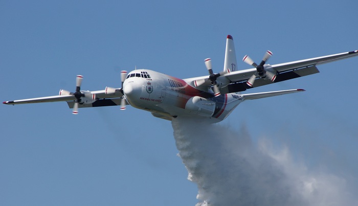 Thor aircraft returns to Sydney to hammer fires from sky