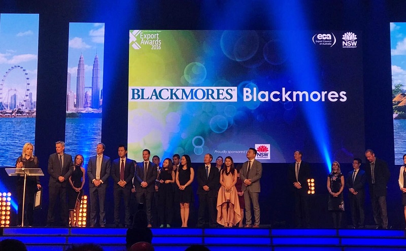 Blackmores wins 2016 Premier’s NSW Export Award