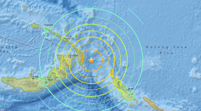 Magnitude 7.9 earthquake strikes off the coast of Papua New Guinea
