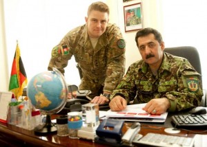 Captain Dale with his Afghan partner Colonel Hakimullah