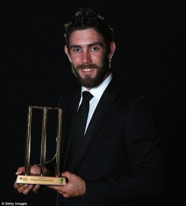 Glenn Maxwell awarded the Twenty20 Player of the Year following his impressive performances in the ICC T20.