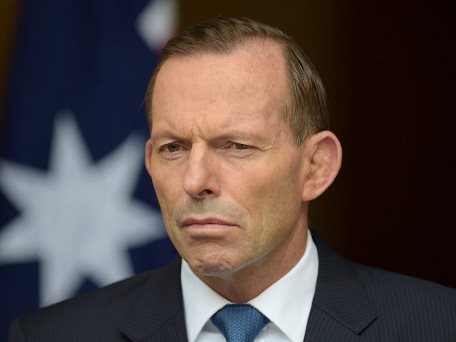 Australian Prime minister Tony Abbott looks during a news conference at Parliament House in Canberra, Australia, last month. Photo: Lukas Coch/EPA/Landov
