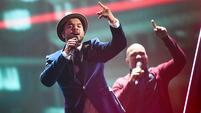 Guy Sebastian performs 'Tonight Again' at the 2015 Eurovision Song Contest. Photo: Getty Images