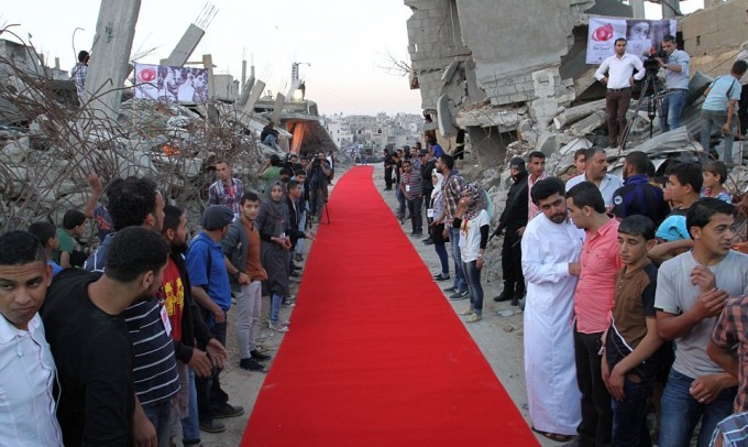 The Karama-Gaza Human Rights Film Festival had a red carpet that ran through the city’s ruins.