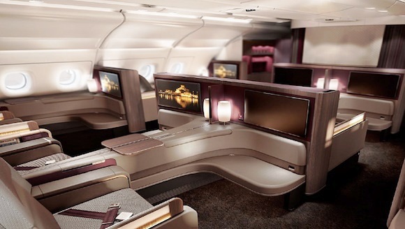 Qatar Airways unveiled the new luxury First Class seats for its A380-800 aircraft