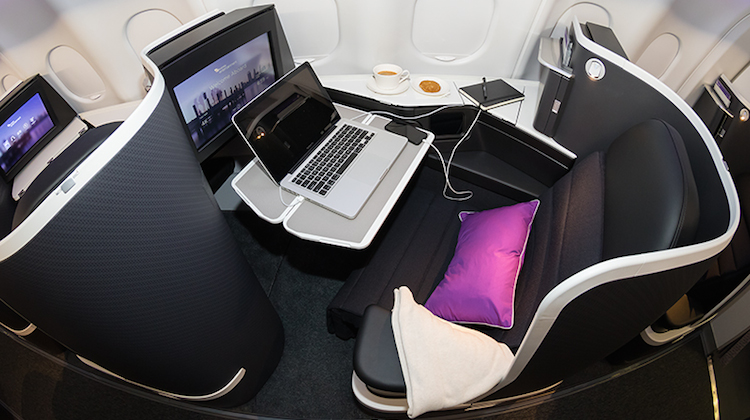 Virgin Australia’s new business class seats are manufactured by B/E Aerospace. (Seth Jaworski)