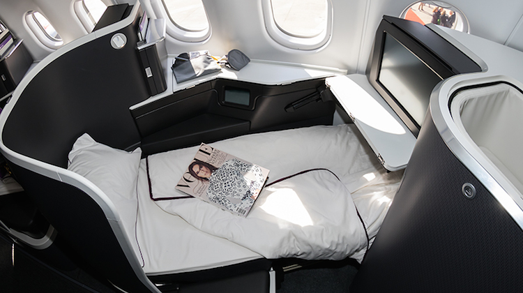 Virgin Australia’s new A330-200 business class service to Perth will feature a turndown service including memory foam mattress toppers, pillows and donnas. (Seth Jaworski)
