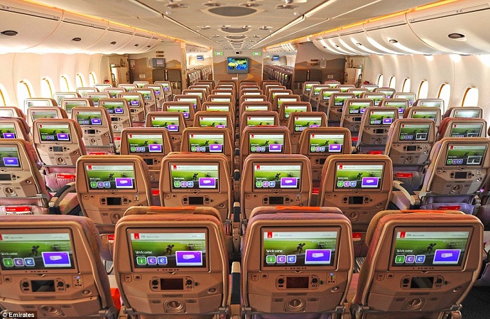 Emirates' new airline is spacious and comfortable, offering one of the industry's widest in-flight entertainment screens, at 13.3in