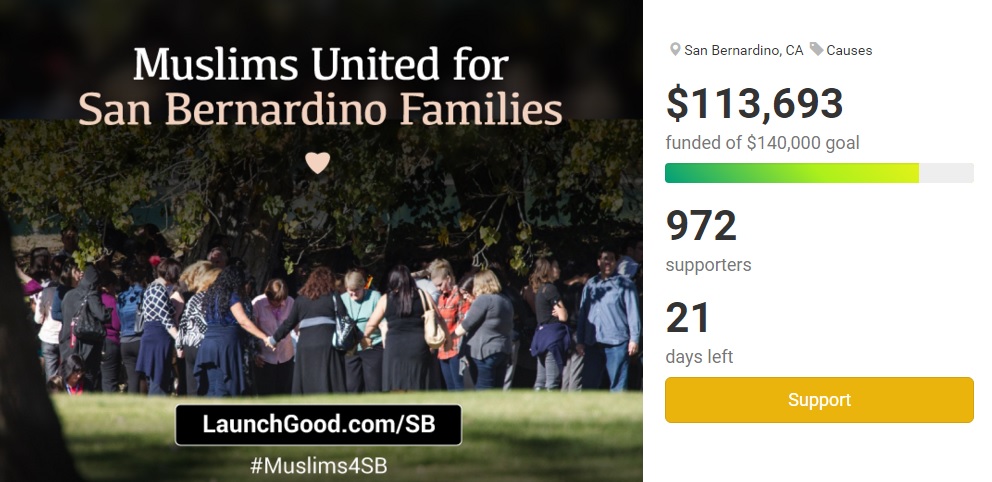 American Muslim raise over $100,000 for California shooting victims