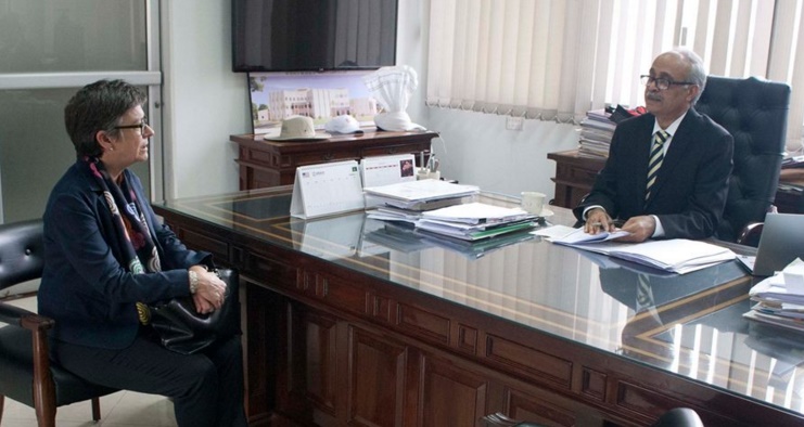 Ms Margaret Adamson’s meeting with Mr Iqrar Ahmad Khan, Vice Chancellor of University of Agriculture Faisalabad. (March 16, 2016)