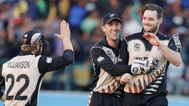 New Zealand's second win in two games makes them firm favourites to reach the semi-finals of the tournament but is a big blow to Australia's hopes of winning a trophy that has so far proven elusive. (Photo: AP)